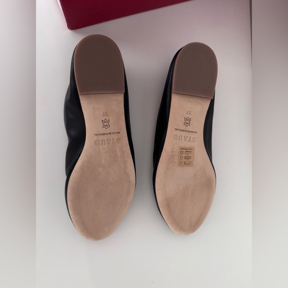 $350 STAUD Alba Black Soft Leather Ballet Flats Shoes Size 37 7 New in Box NIB 6 - Picture 11 of 14